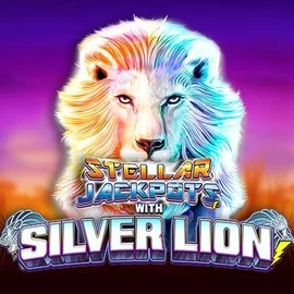 Stellar Jackpots with Silver Lion slot icon by Lightning Box Game, available at 50 Cent Casino